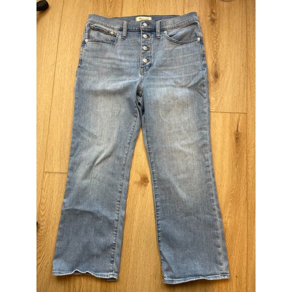 Madewell Cali Denim Bootcut Jeans 30 Light Wash High Rise Button Fly Y2K Retro - Picture 1 of 6